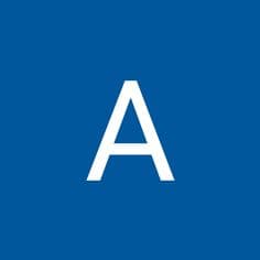 A white capital letter A centered on a solid dark blue square background.